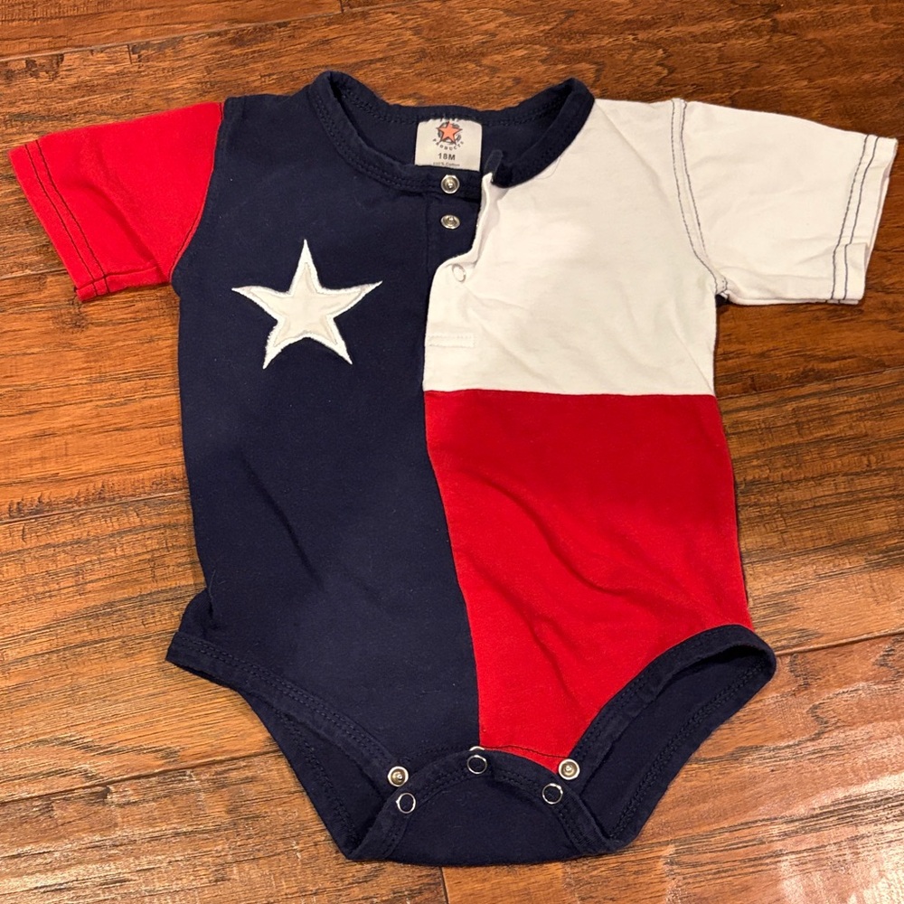 Texas Flag Baby One-Piece Bodysuit